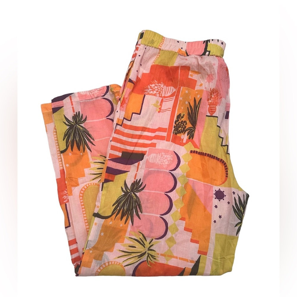 Haute Hippie tropical print wide leg pants NWT